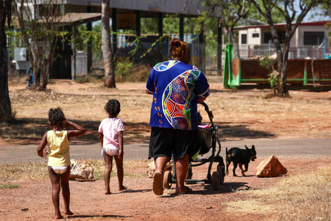 في بينجاري، مجتمع من السكان الأصليين على مشارف بلدة كاثرين، في الإقليم الشمالي (أستراليا)، في أغسطس 2023.